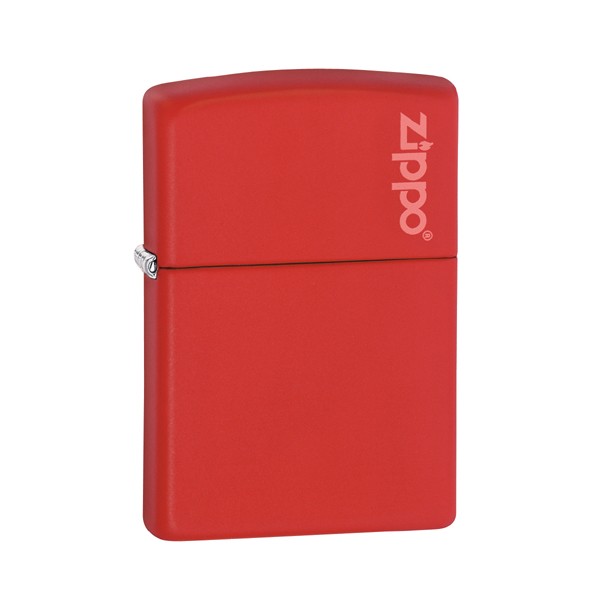 Zippo Red Matte Windproof Lighter With Zippo Logo 233ZL