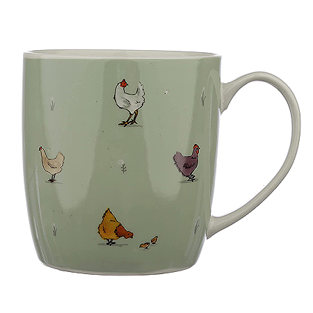 Puckator Willow Farm Chickens Porcelain Mug Puckator Willow Farm Chickens Porcelain Mug