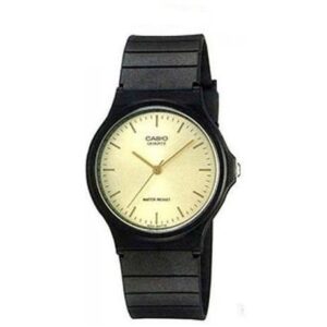 Casio Men's MQ24-9E Black Resin Quartz Watch with Gold Dial Casio Men's MQ24-9E Black Resin Quartz Watch with Gold Dial
