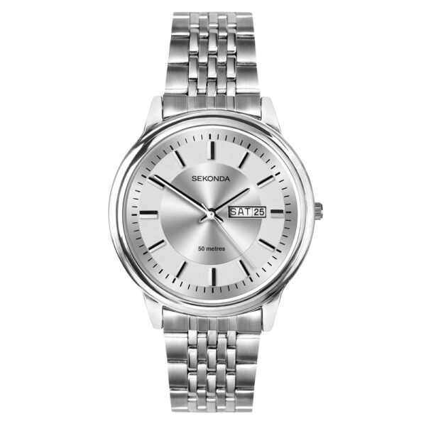 Sekonda Mens Quartz Watch, Analogue Classic Display and Stainless Steel Strap 1732