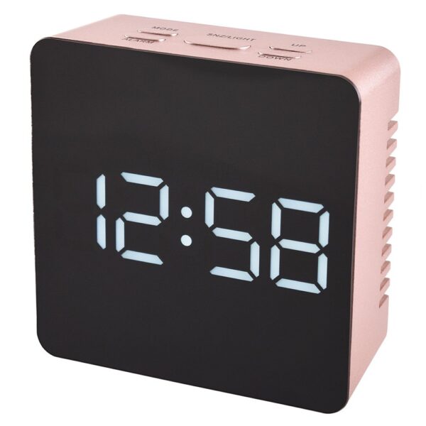 Acctim Lexington LED Display Alarm Clock Rose Gold Variable Brightness 15830