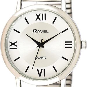 Ravel Unisex Classic Round Everyday Watch with Roman Numerals