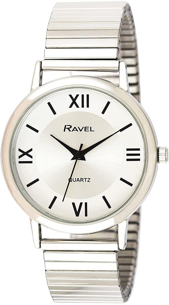 Ravel Unisex Classic Round Everyday Watch with Roman Numerals
