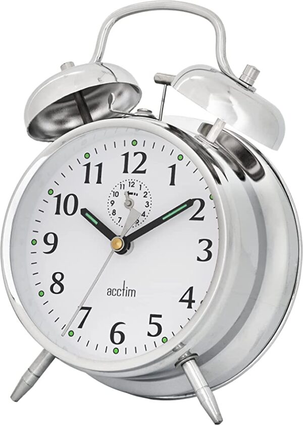 Acctim Double Bell Mechanical Silver