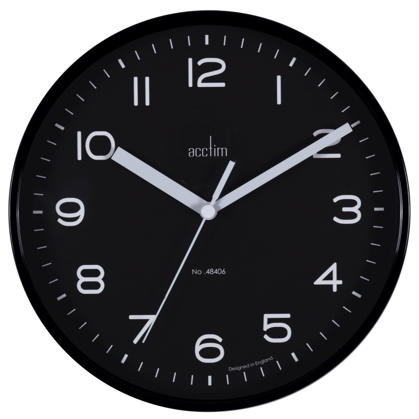 Acctim Runwell Small Wall Clock Quartz Slimline Case 20cm