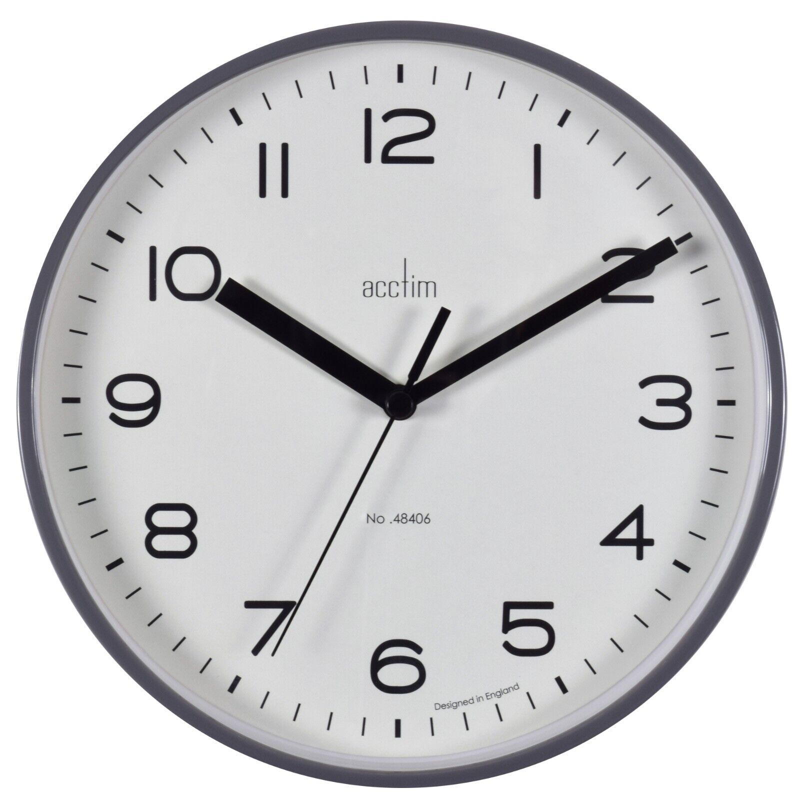 Acctim Runwell Small Wall Clock Quartz Slimline Case 20cm