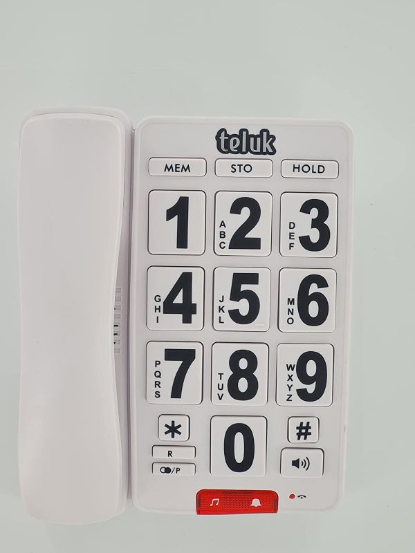 Tel-UK White Desk Phone