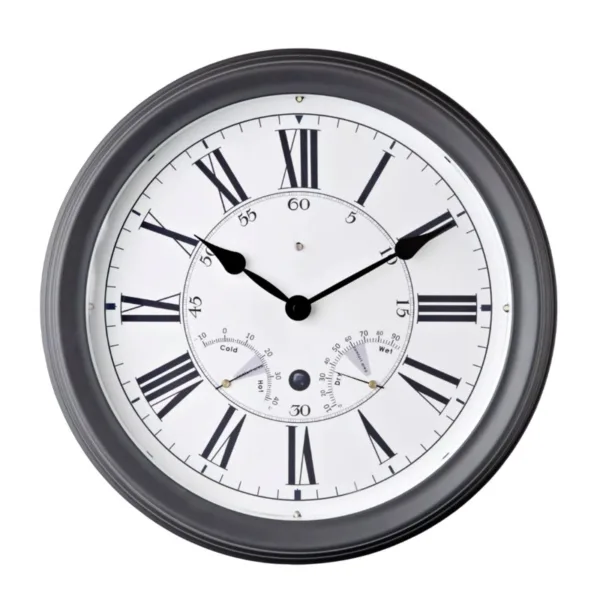 GREY LED WALL CLOCK 35CM